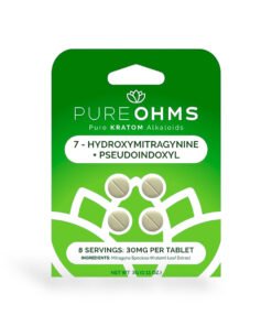 Pure Ohms 30mg 7-Hydroxymitragynine + Pseudoindoxyl Tablets 4ct