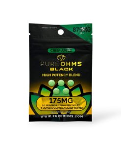 Pure Ohms Black 7-Hydroxy Chewable Tablets Crisp Apple 175mg